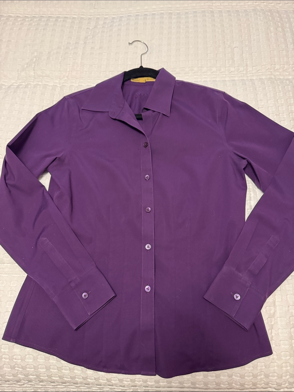 Alex Marie Purple Button-Front Blouse